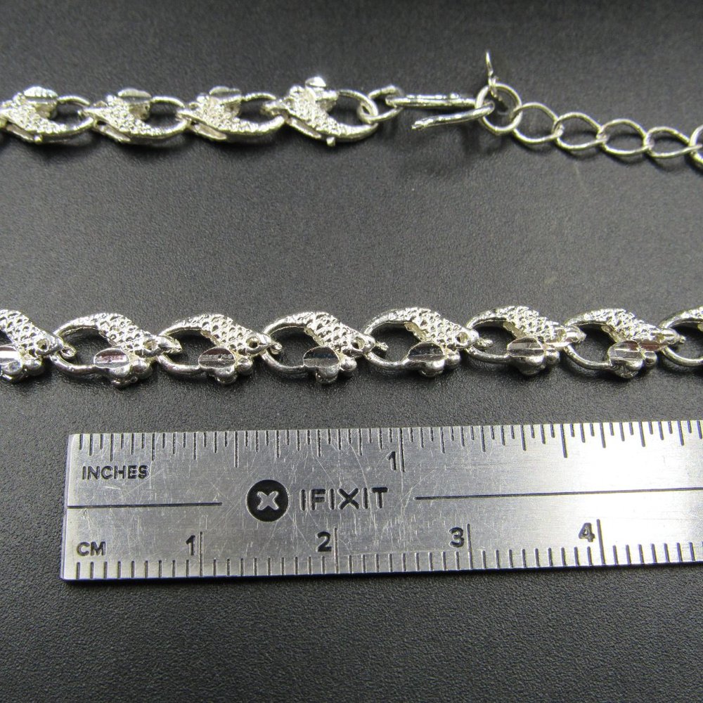 8" Sterling Silver Unknown Pattern Chain Bracelet… - image 7